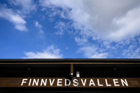 Entré till Finnvedsvallen innan fotbollsmatchen i