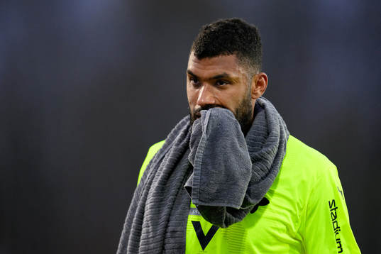 Värnamos målvakt Jonathan Ursin Rasheed deppar