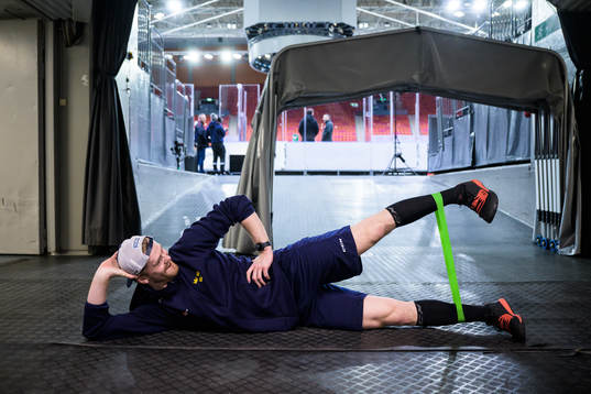 Marcus Högberg of Sweden at a practice session