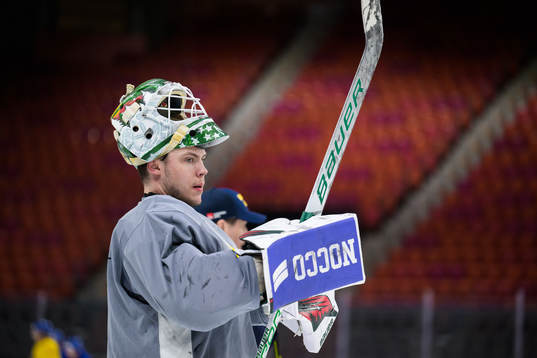 Jesper Wallstedt of Sweden at a practice session