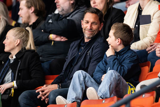Joel Lundqvist in the stands