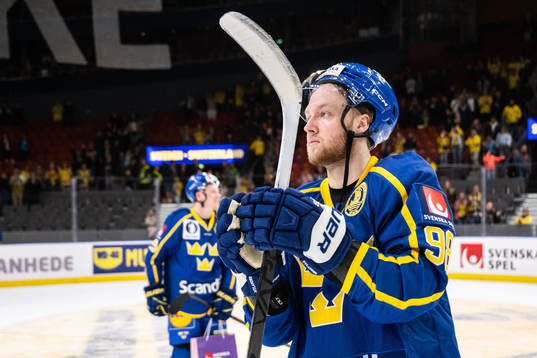 Alexander Nylander of Sweden celebrates