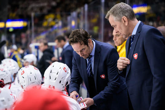 Head coach Patrick Fisher and assistant coach Tommy Albelin