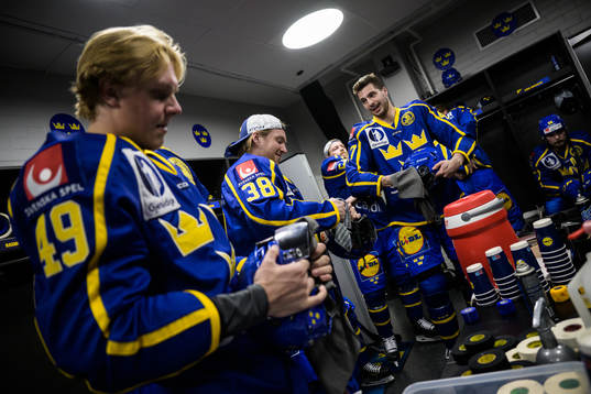 Fabian Zetterlund, Rasmus Sandin and Hardy Häman Aktell of