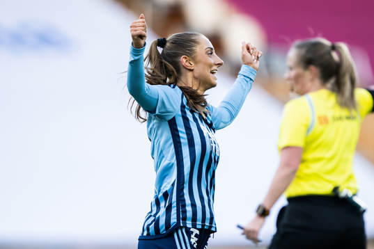 Djurgårdens Tilde Lindwall jublar
