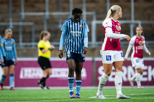Djurgårdens Flavine Mawete Musolo deppar