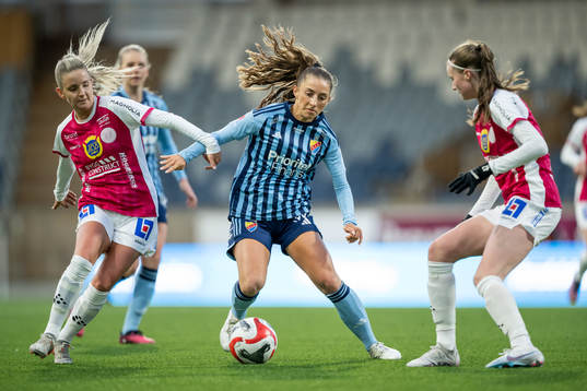 IK Uppsalas Ellinor Johansson och Julia Ragnarsson mot