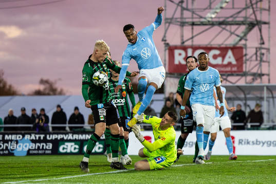 Varbergs David Olsson och Malmö FFs Martin Olsson