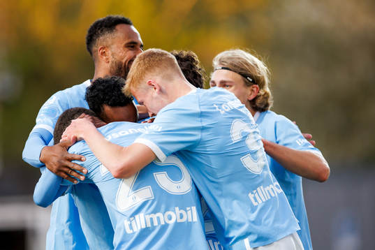 Malmö FFs spelare jublar