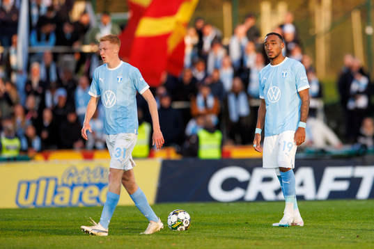 Malmö FFs Hugo Larsson och Derek Cornelius