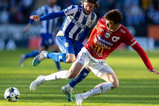 IFK Göteborgs Gustaf Norlin och Degerfors Oscar Wallin