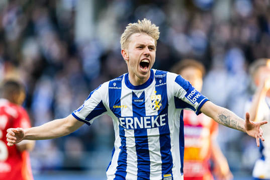 IFK Göteborgs Elias Hagen jublar