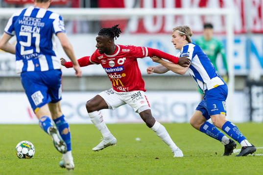 Degerfors Fortune Akpan Bassey och IFK Göteborgs Johan