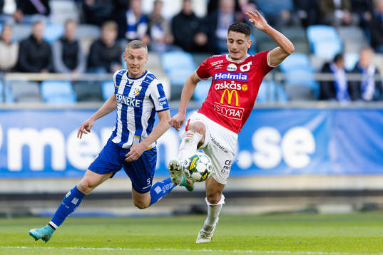 IFK Göteborgs Sebastian Ohlsson och Degerfors Seid Korac