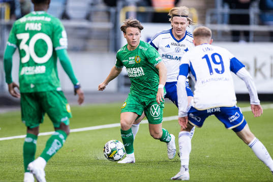 Hammarbys August Mikkelsen och IFK Norrköpings Daniel