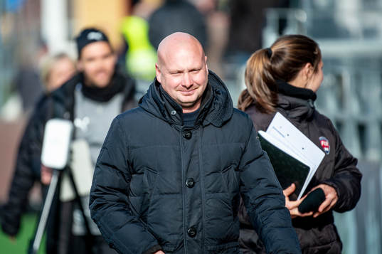 FC Rosengårds tränare Joel Kjetselberg innan