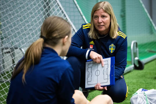 Under matchläger med F17-landslaget