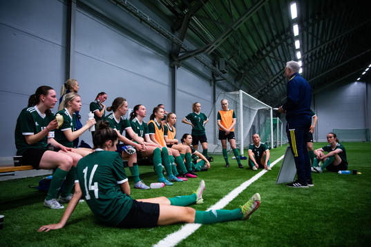 Under matchläger med F17-landslaget