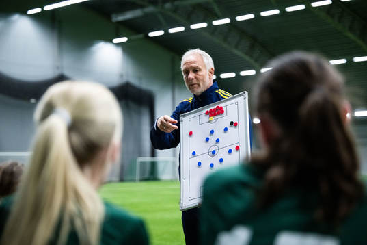 Under matchläger med F17-landslaget