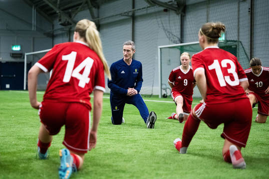 Under matchläger med F17-landslaget