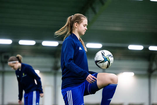 Under matchläger med F17-landslaget