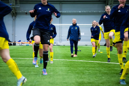 Under matchläger med F17-landslaget