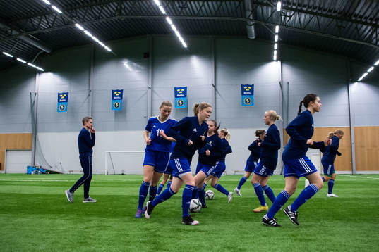 Under matchläger med F17-landslaget