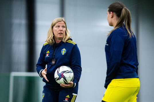 Under matchläger med F17-landslaget