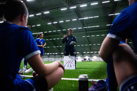 Under matchläger med F17-landslaget