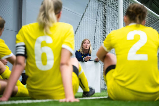 Under matchläger med F17-landslaget