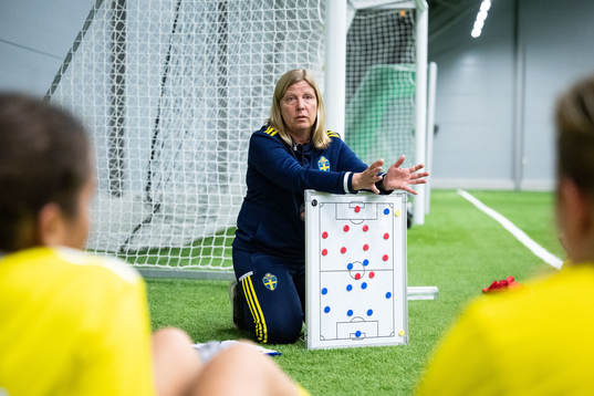Under matchläger med F17-landslaget