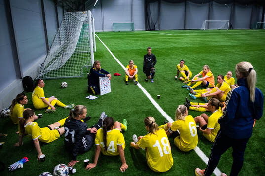 Under matchläger med F17-landslaget