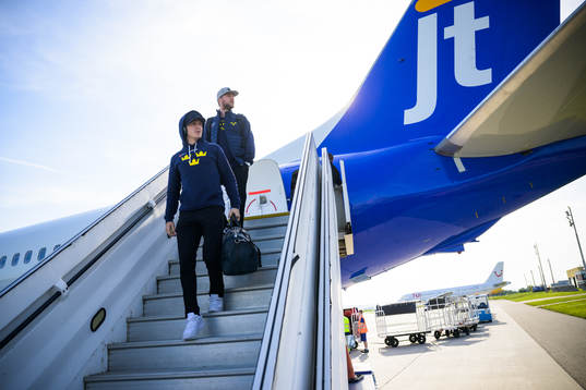 Marcus Sörensen and Christian Folin of Sweden