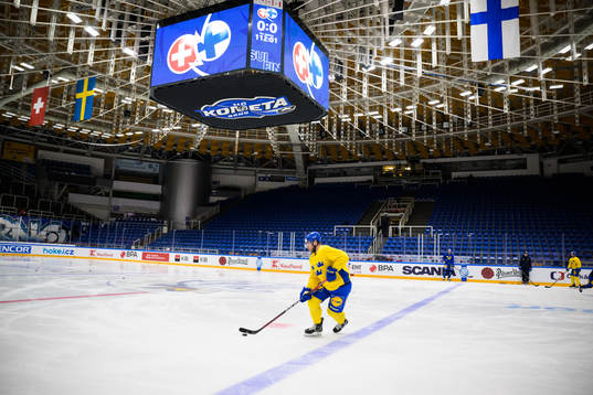 Christian Folin of Sweden at a practice session