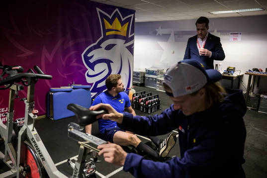 Hardy Häman Aktell, Marcus Sörensen and head coach Sam