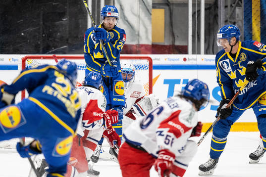 André Petersson, Oscar Lindberg and Jakob Silfverberg of