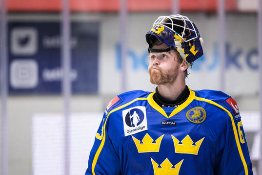 Goaltender Marcus Högberg of Sweden