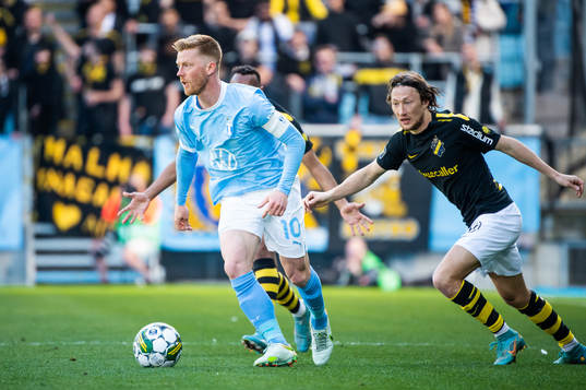 Malmö FFs Anders Christiansen och AIKs Axel Björnström