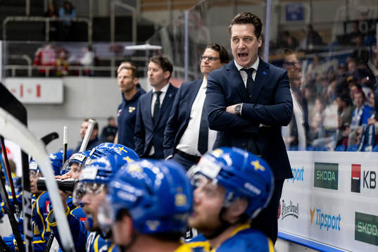 head coach Sam Hallam of Sweden
