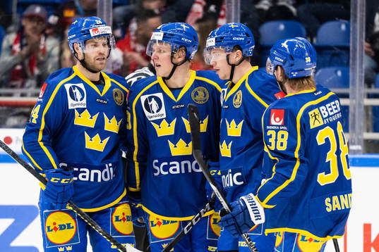 Oscar Lindberg, Fabian Zetterlund, Lucas Raymond and Rasmus