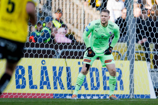 Halmstads målvakt Malkolm Nilsson Säfqvist
