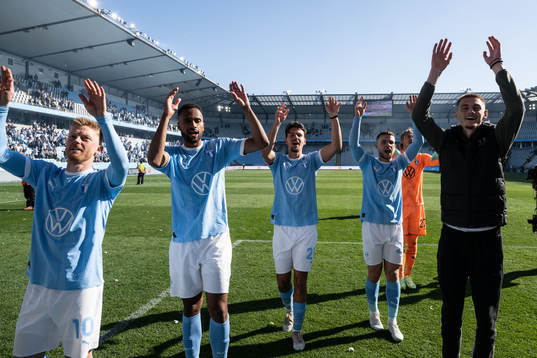 Malmö FFs Anders Christiansen, Isaac Kiese Thelin, Stefano