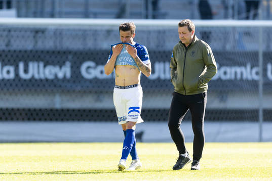 Trelleborgs Herman Hallberg och assisterande tränare