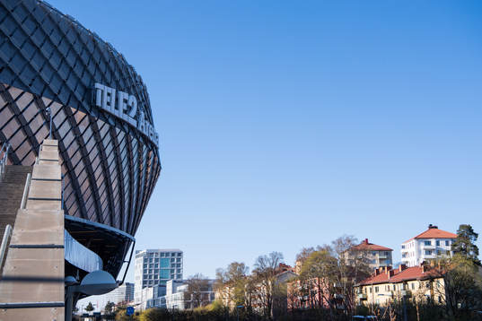 Exteriör av Tele2 Arena