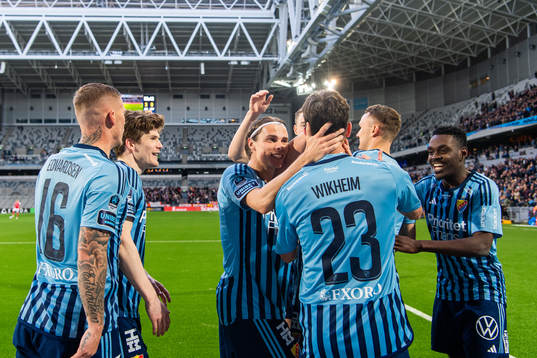Djurgårdens Gustav Wikheim, Victor Edvardsen, Oliver Berg,
