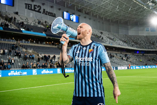 Djurgårdens Magnus Eriksson jublar