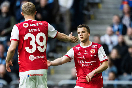 Kalmars Lars Saetra och Simon Skrabb