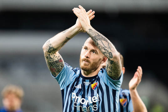 Djurgårdens Magnus Eriksson jublar