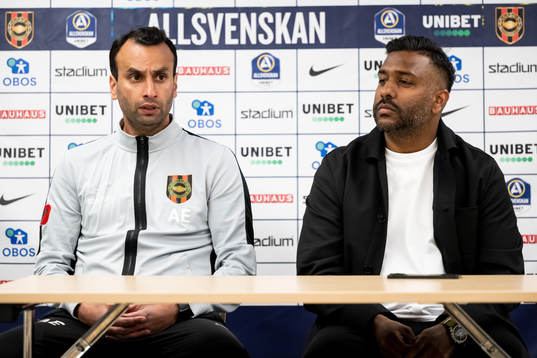 Brommapojkarnas assisterande tränare Andreas Engelmark och