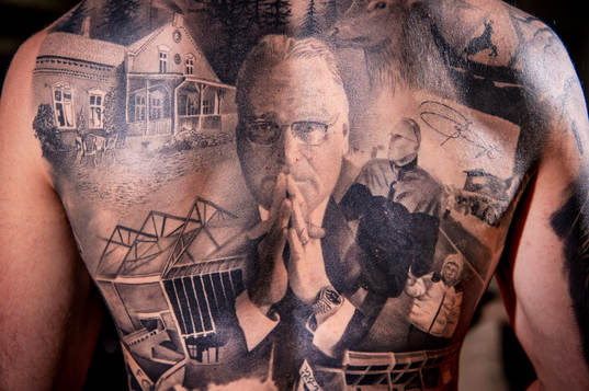 Bengt Madsens barnbarn Tristan vann en tatueringstävling